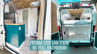 CUSTOM BUILT VAN FOR SOLO FEMALE TRAVELER | promaster van tour with full bathroom