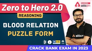 Blood Relation Reasoning Puzzle Form | Banking Foundation Adda247 (Class-38)