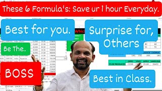 Master These 6 Excel Formulas to Save an Hour Every Day, || Advance Excel Tricks ||