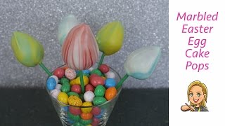 Marbled Easter Egg Nutella Cake Pops
