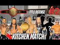 WWE Action Figure Kitchen Match! Champion Brock Lesner vs Roman Reigns & More