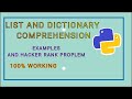 list and dictionary comprehension || Example from hackerrank