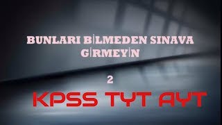 #kpss BUNLARI BİLMEDEN SINAVA GİRMEYİN 2