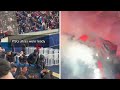 psg ultras almost got into a clash with milan fans during their ucl match