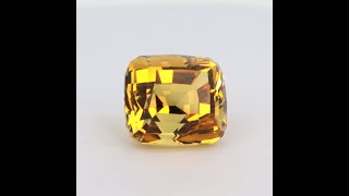 7.5ct custom cushion cut golden beryl gemstone