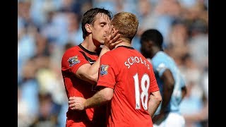 Gary Neville And Paul Scholes Kiss