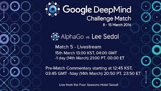 Match 5 - Google DeepMind Challenge Match: Lee Sedol vs AlphaGo