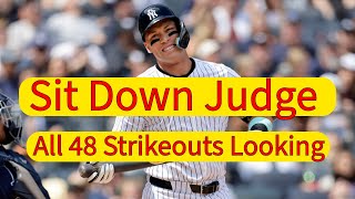 MLB 2024 Aaron Judge All 48 Strikeouts Looking