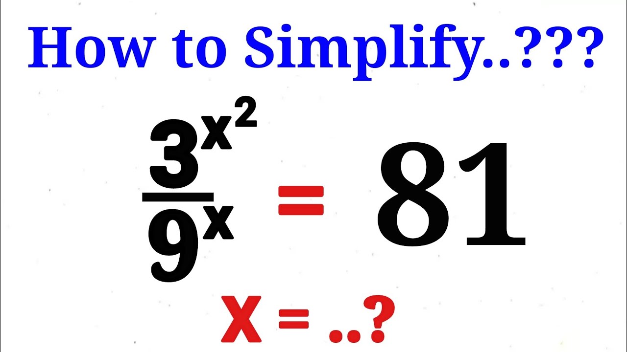 A Nice Exponential Equation Math Olympiad Question Youtube