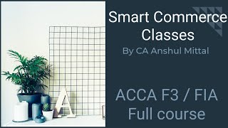 ACCA F3/FIA - Chapter 17 - Preparation of Basic Financial Statements (Complete)