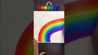 DIY Rainbow with paint 🎨🌈 |  | Satisfying Créative Art #Shorts #art #draw #drawing #painting