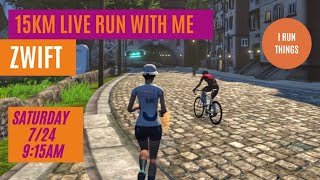 🔴 Run with me - Easy running on Zwift (Training for NYC Marathon)