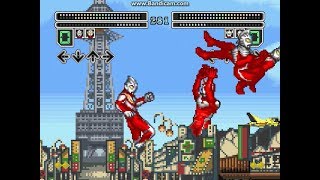 MUGEN　ウルトラマンティガ(パワータイプ)\u0026ウルトラマンダイナ(ストロングタイプ)VSウルトラセブン\u0026ウルトラマンタロウ