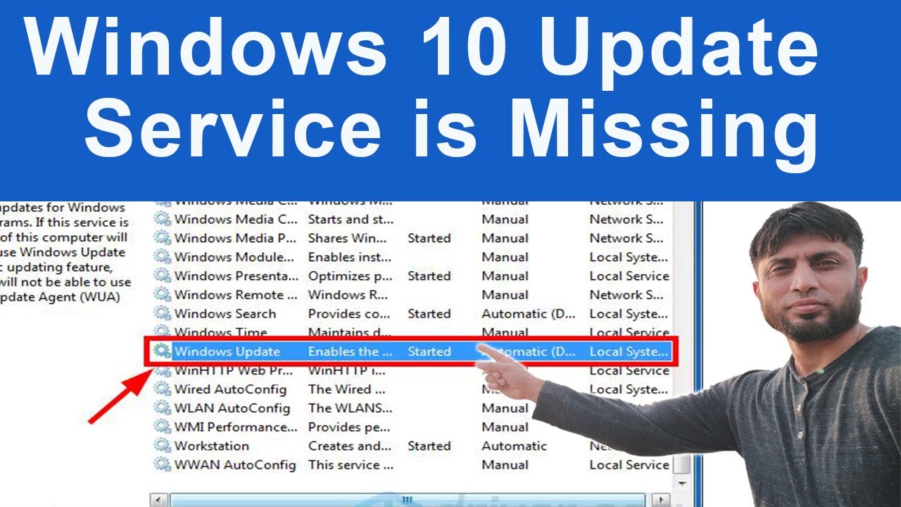 FIX: Windows 10 Update Service Is Missing (Solved) - YouTube