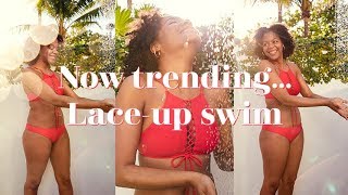 Lace-up swim