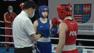 Kielce 2021 Session3B (W57kg) SZEREMETA Julia (POL) vs GOJKOVIC Bojana (MNE)