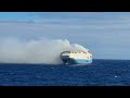 Cargo ship full of luxury cars is on fire in the Atlantic Ocean