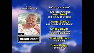 Martha Joseph ~ Long Obituary