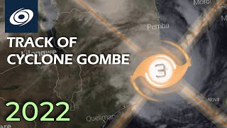 Track of Cyclone Gombe (2022)