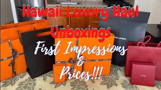 💚Hawaii Luxury Haul Unboxings | Cartier, Saint Laurent, Hermes!