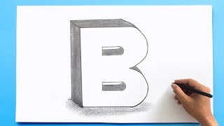 3D Letter Drawing - B