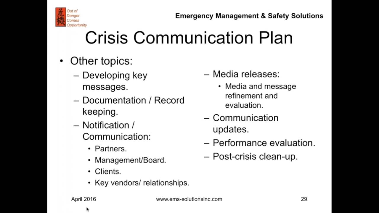 Improving Disaster And Crisis Management: What Is A Communication Plan ...