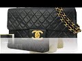 chanel double chain 34cm jumbo cc classic flap shoulder bag authentic preowned