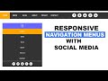 Responsive Navigation Menus with Social Media Button || HTML, CSS and jQuery