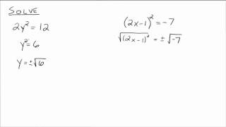 The Square Root Property