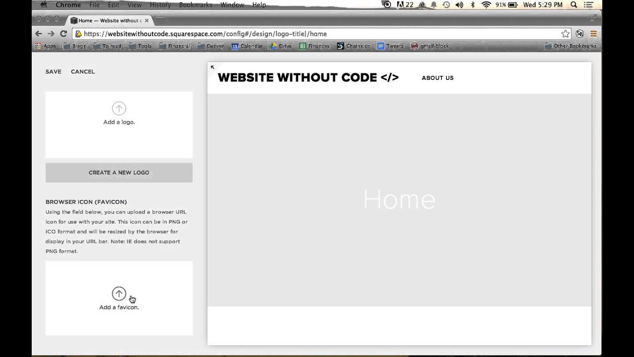 Squarespace 7 Design Tab Youtube