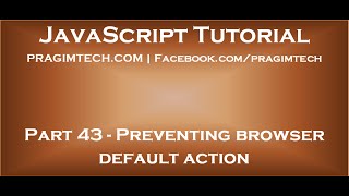 Preventing browser default action