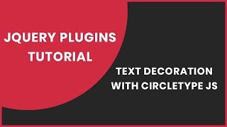 Text Decoration with circletype js plugin | Jquery Plugins Tutorial | uploading Soon
