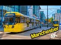 Manchester UK walking tour 4K.