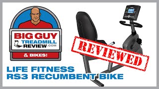 Life Fitness RS3 Lifecycle Recumbent Bike Review - Product Review - BigGuyTreadmillReview.com