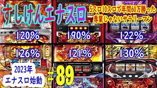 ハイエナスロット実践動画＃89　2023年エナスロスタート　5スロ10スロで年間60万勝った専業じゃないサラリーマン