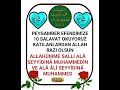 10 Salavat okuyoruz katılanlardan Allah Razı olsun hayırlı geceler #salavatışerif