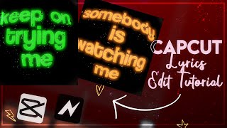 Lyrics Edit CapCut Tutorial with Glow and Rain drops and Quality Tutorial #capcut #nodeapp #winkapp