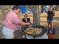 katalonya tatil kampında paella yaptık