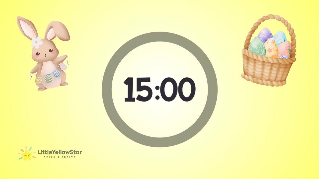 Easter Timer For Kids Easter Bunny 15 Minutes Classroom Countdown
