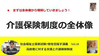 介護保険制度の全体像　7割を目指す講義NO.18　高齢者に対する支援と介護保険制度