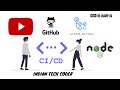 CICD in node js | How to set GitHub Actions For CICD with AWS EC2  | GitHub workflows  | CICD