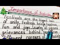 Essay on importance of festivals in English // Paragraph of importance of festivals in English ||