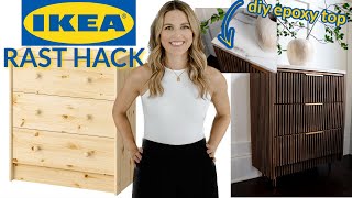 IKEA Rast HACK 🪚 I Tried DIY EPOXY MARBLE COUNTERTOPS For The 1st Time!