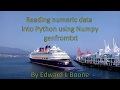Reading  numeric data into Python using Numpy genfromtxt