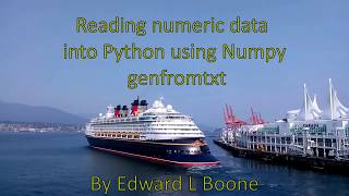 Reading numeric data into Python using Numpy genfromtxt