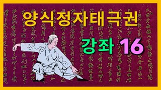 양징보 정만청 선생의 명작 【양식정자태극권】 강좌 16 : 상보칠성-퇴보고호