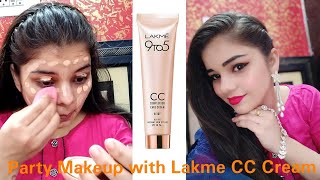 5 Min Quick Party Makeup With Lakme CC Cream//How to do Party Makeup