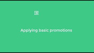 Applying basic promotions in KRISP POS