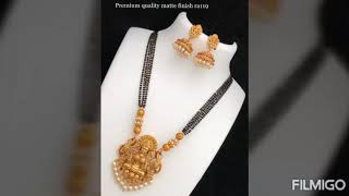 Pearl necklace with lakshmi pendant | Temple jewellery | One gram | 900/- onwards