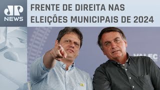 Tarcísio de Freitas e Jair Bolsonaro se encontram em evento no interior de SP para busca de aliados